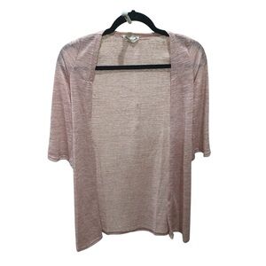 Joyfolie Blush Pink Shimmer Open-Front Girls Cardigan